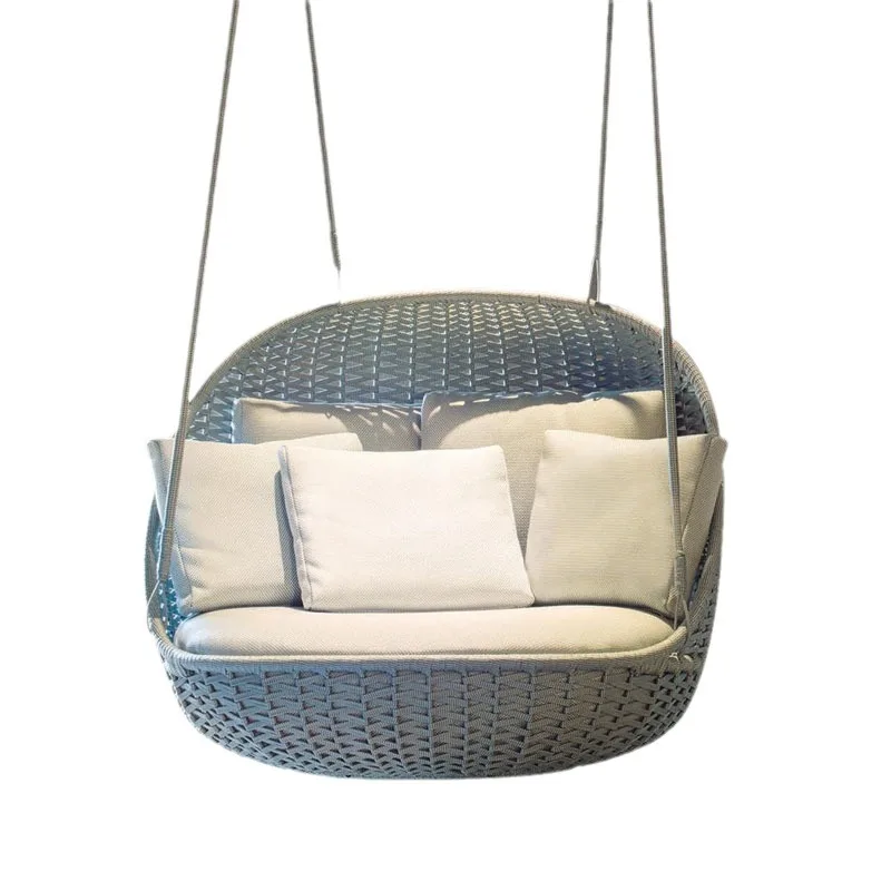 

Nordic outdoor swing courtyard swinging Internet celebrity garden park chair hanging chair outdoor double rattan hammock small