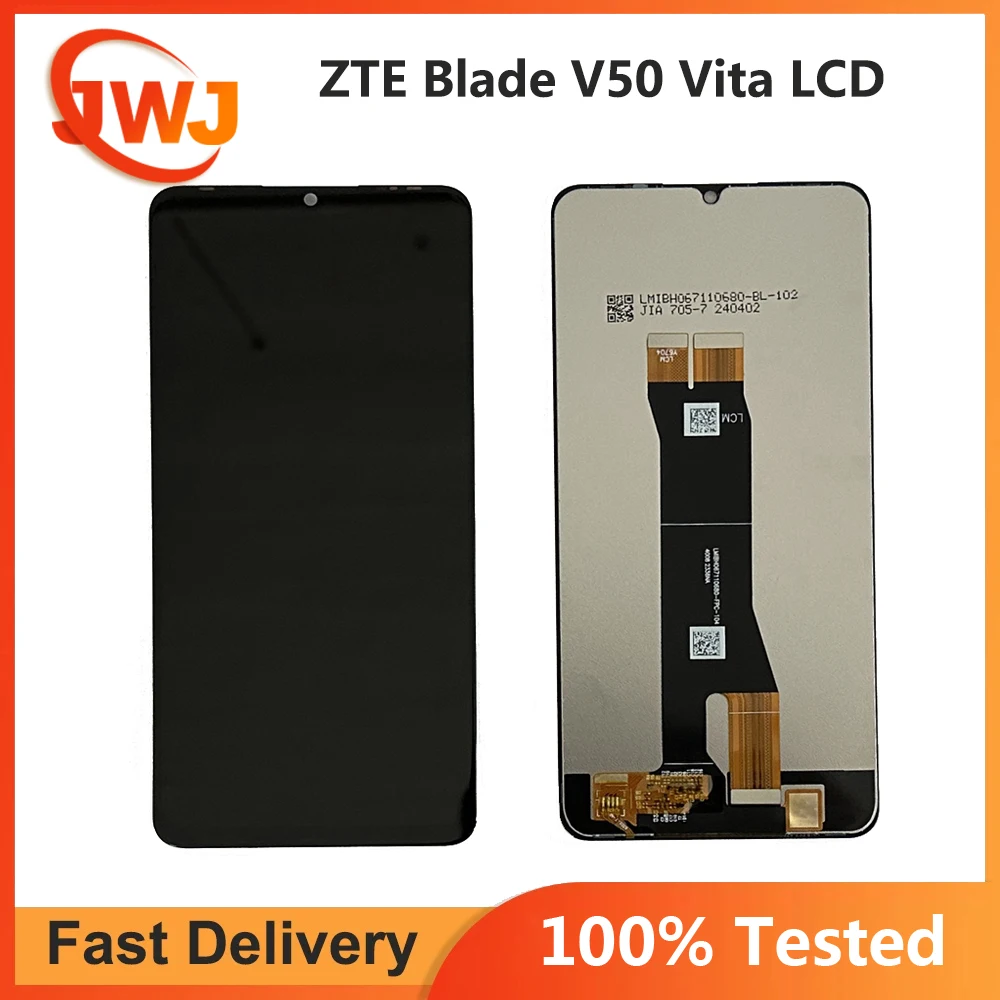 6.75 Inch Black For ZTE Blade V50 Vita LCD DIsplay Touch Screen Digitizer Panel Assembly Replacement LCD Parts