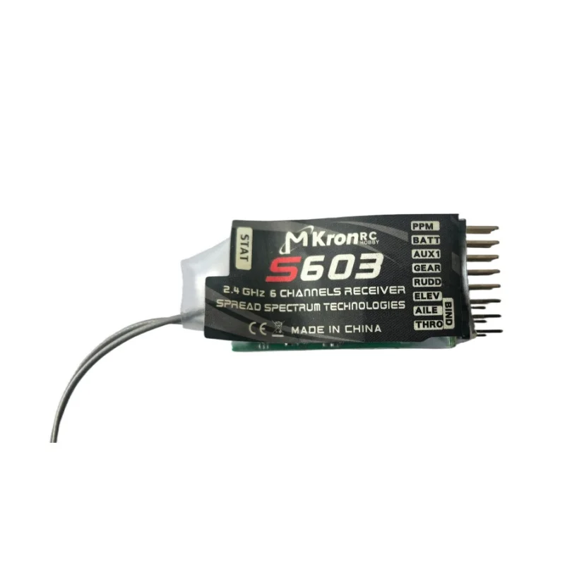 S603 DSMX DSM2 6CH RC Receiver PPM Output Long Range for Spektrum DX6i DX7 DX8 JR DSX7 DSX9 W/15db Gain Antenna PK AR6210 RX