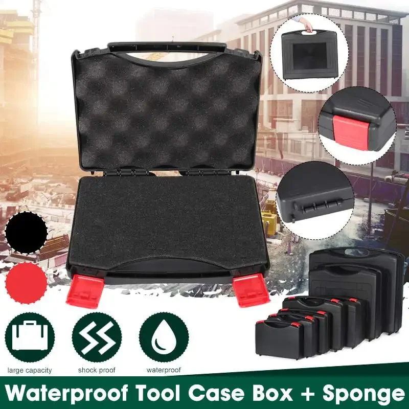 Hard Case Box Portable Plastic Tool Case Safety Box Equipment Tool Box Suitcase Tool Box with Foam Storage Organizer Case