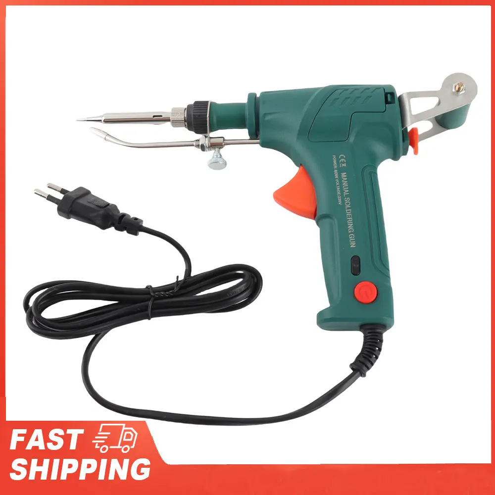 Pistola de solda portátil 60W, ferro de solda elétrico aquecido internamente, ferramenta de soldagem de fio de estanho - operação fácil com uma mão
