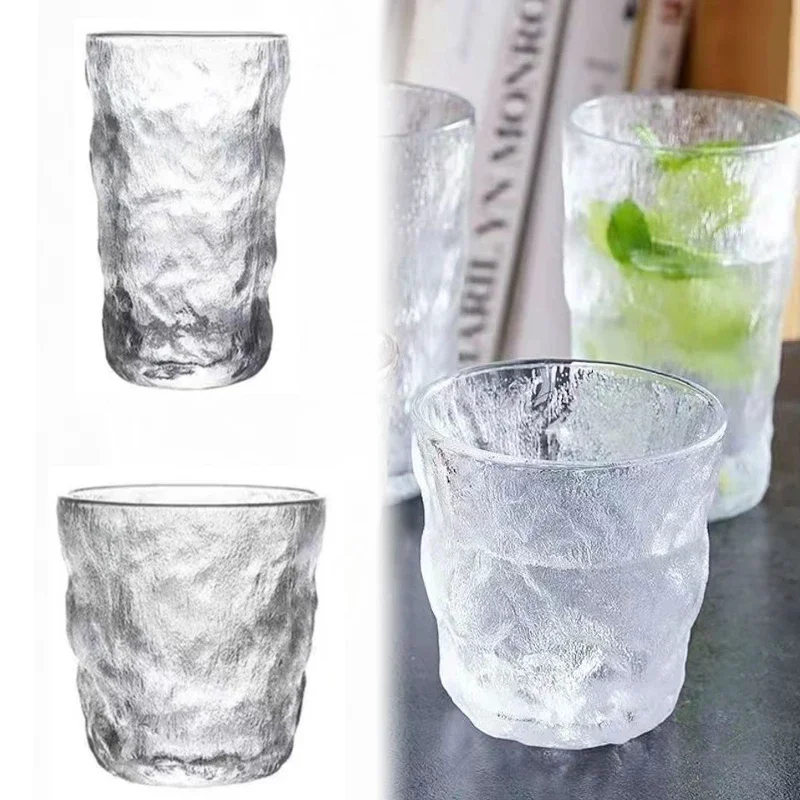 Glass Cup Nordic Minimalist Transparent Drinking Utensil Cofee Wine Milk Beer Cola Juice Cold Drinkware Mug for Household Office