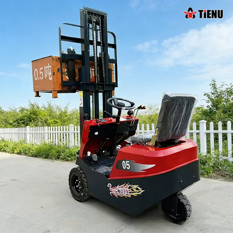 Factory Direct Pricing 0.5t 0.8t 1 Mini Electric Forklifts Heights of 3m 3.5m Suitable for Warehouses and Commercial Logistics
