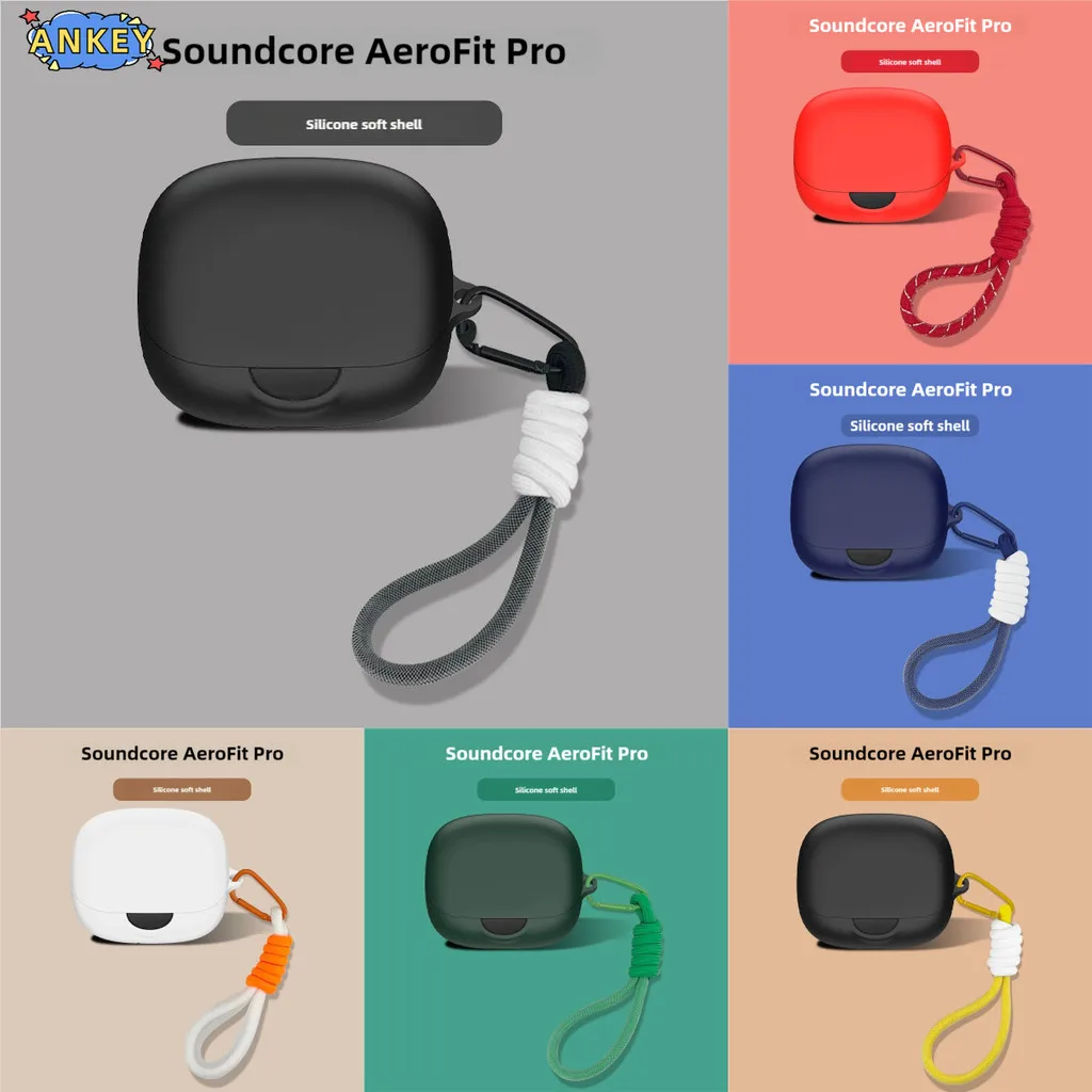 Чехол для Anker Soundcore AeroFit Pro, мягкий защитный чехол, нейлоновый ремешок, пылезащитный рукав, ремешок для ручной веревки, аксессуары