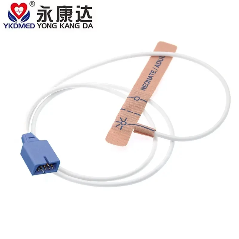 

200PCS/LOT DS-100A DB9 9pin disposable SpO2 sensor neonatal/adult 0.9m cable