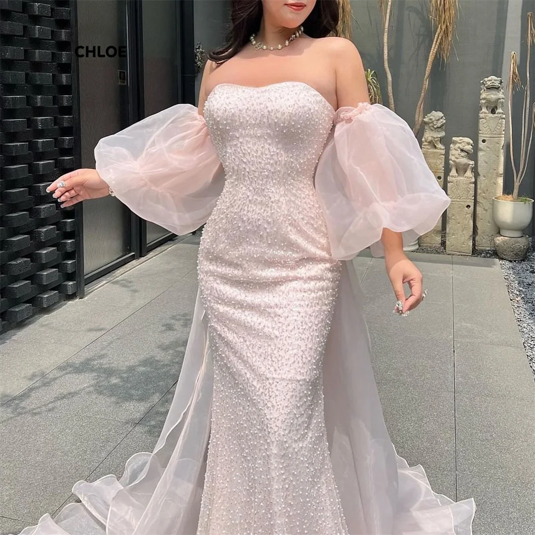 Ligne A robes 2025 robes de soirée de luxe robe de luxe épaules dénudées robes de soirée luxueuses pour femmes pour les occasions spéciales bal