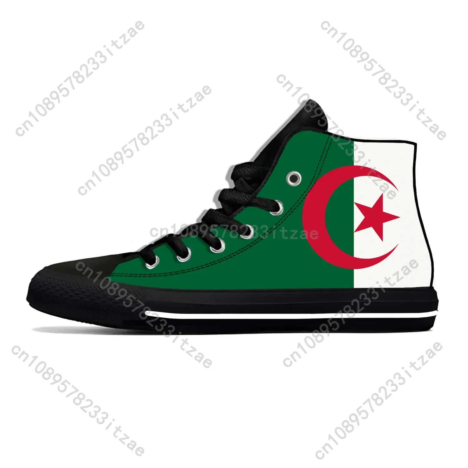 

Summer Hot 3D Cool Algeria Algerian Flag Patriotic Fashion Casual Shoes High Top Men Women Latest Sneakers Classic Board Shoes