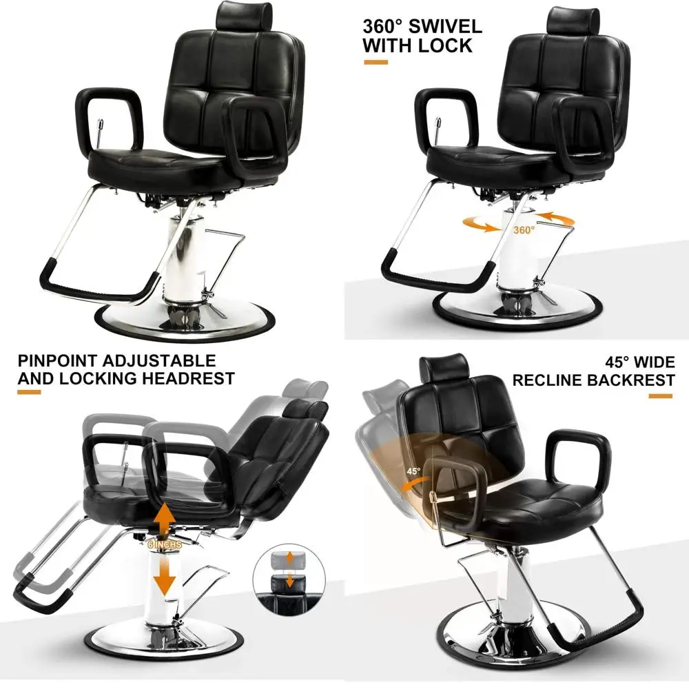 كرسي حلاق هيدروليكي أنيق لصالونات ومصففي الشعر وفنانين الوشم - كرسي شامبو متين لصالونات التجميل #1