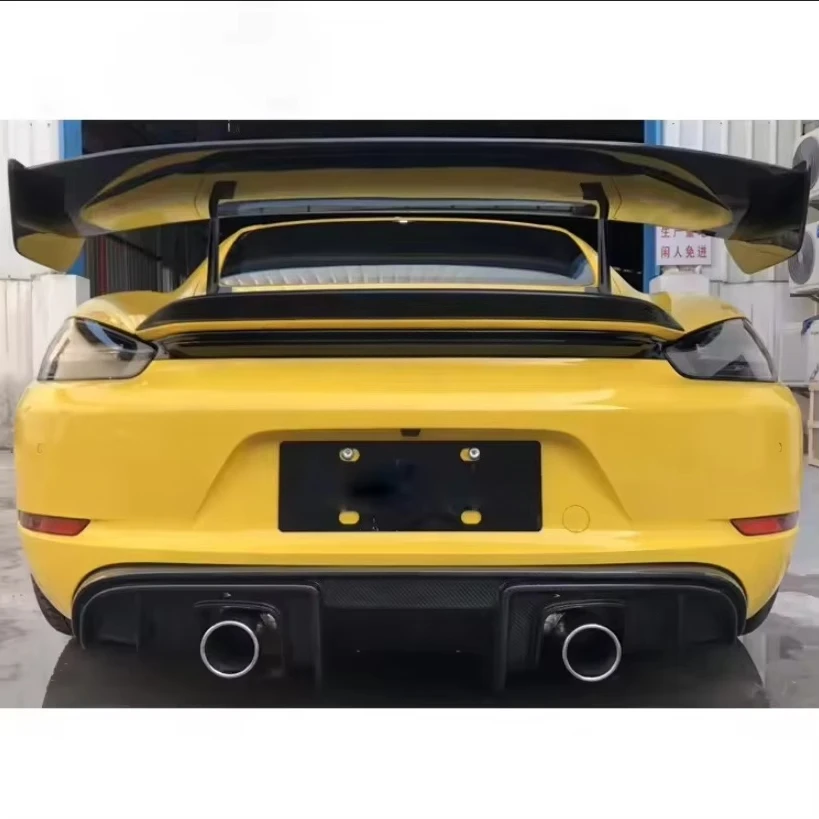 

718 Cayman Club Sport Style Dry Carbon Fiber Rear Bumper Diffuser Low Price Parts
