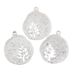 10pcs Charms Leaf Tree 28x23mm Antique Making Pendant fit,Vintage Tibetan Silver color,DIY Handmade Jewelry