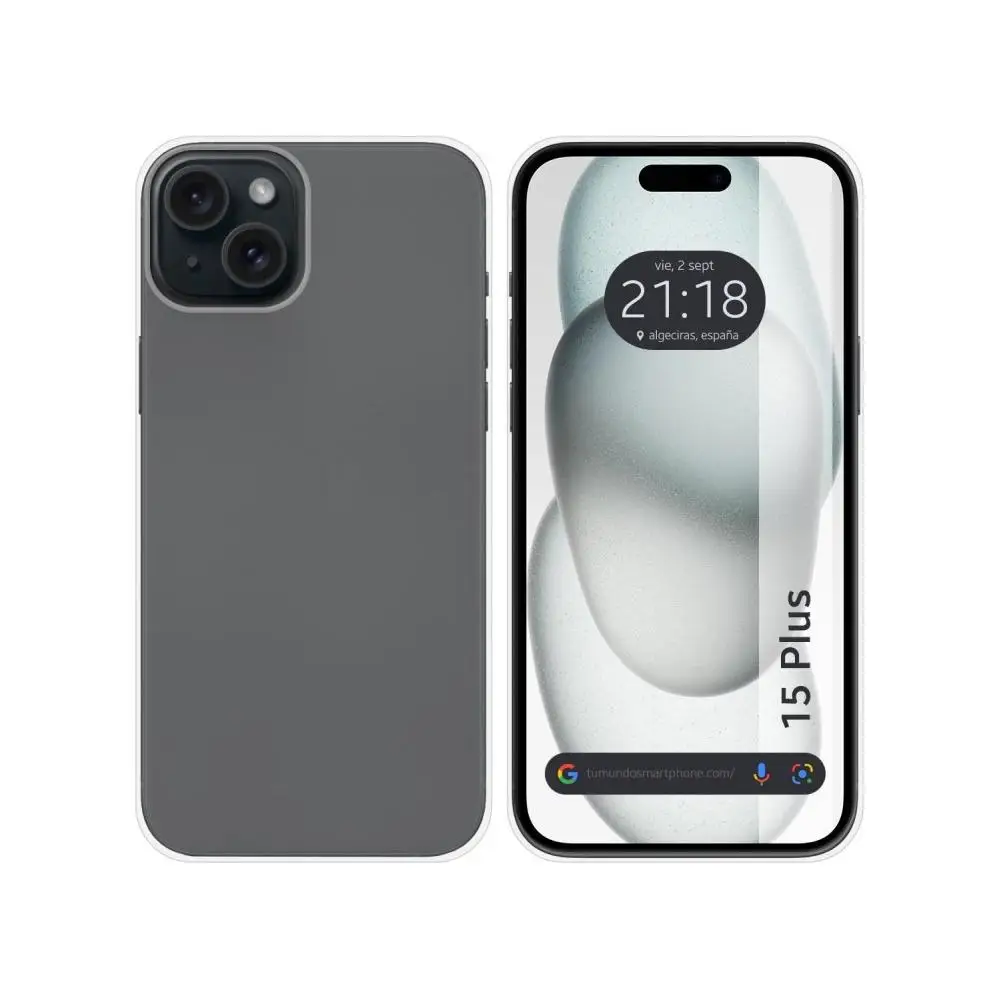 Transparent TPU Gel Silicone Case compatible with Iphone 15 Plus (6.7)