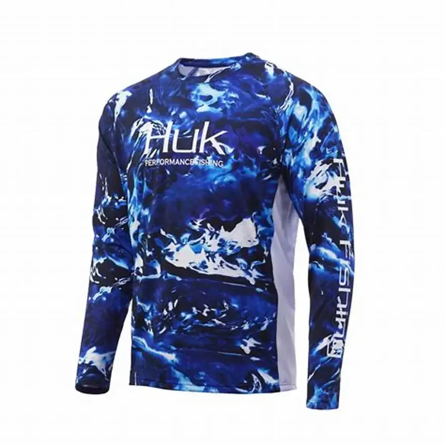 Custom Fishing Shirt Huk Long Sleeve Summer Shirt Jacket Milk Silk Fabric Breathable Silky Supple Dress Camisa Pesca Sweatshirt