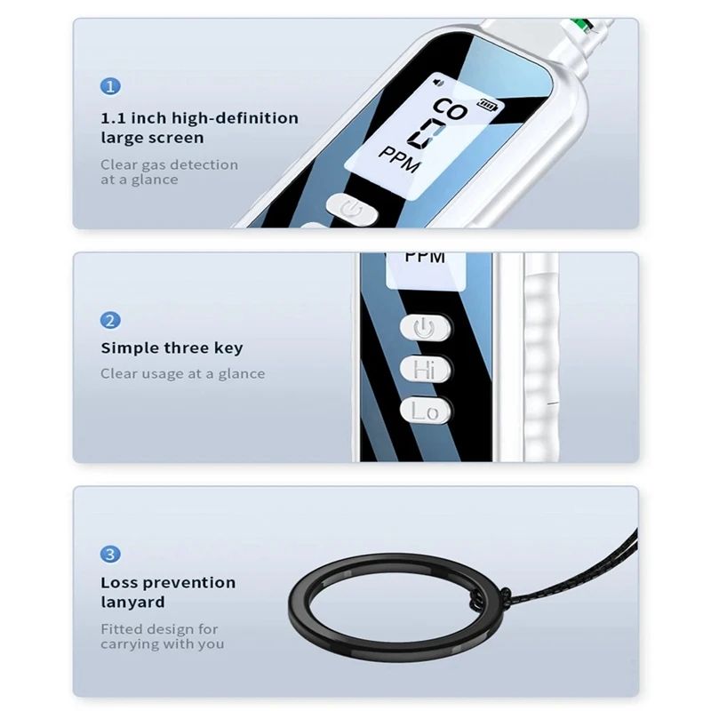 Carbon Monoxide Tester Portable Carbon Monoxide Detector Household Small And Portable Carbon Monoxide Detector