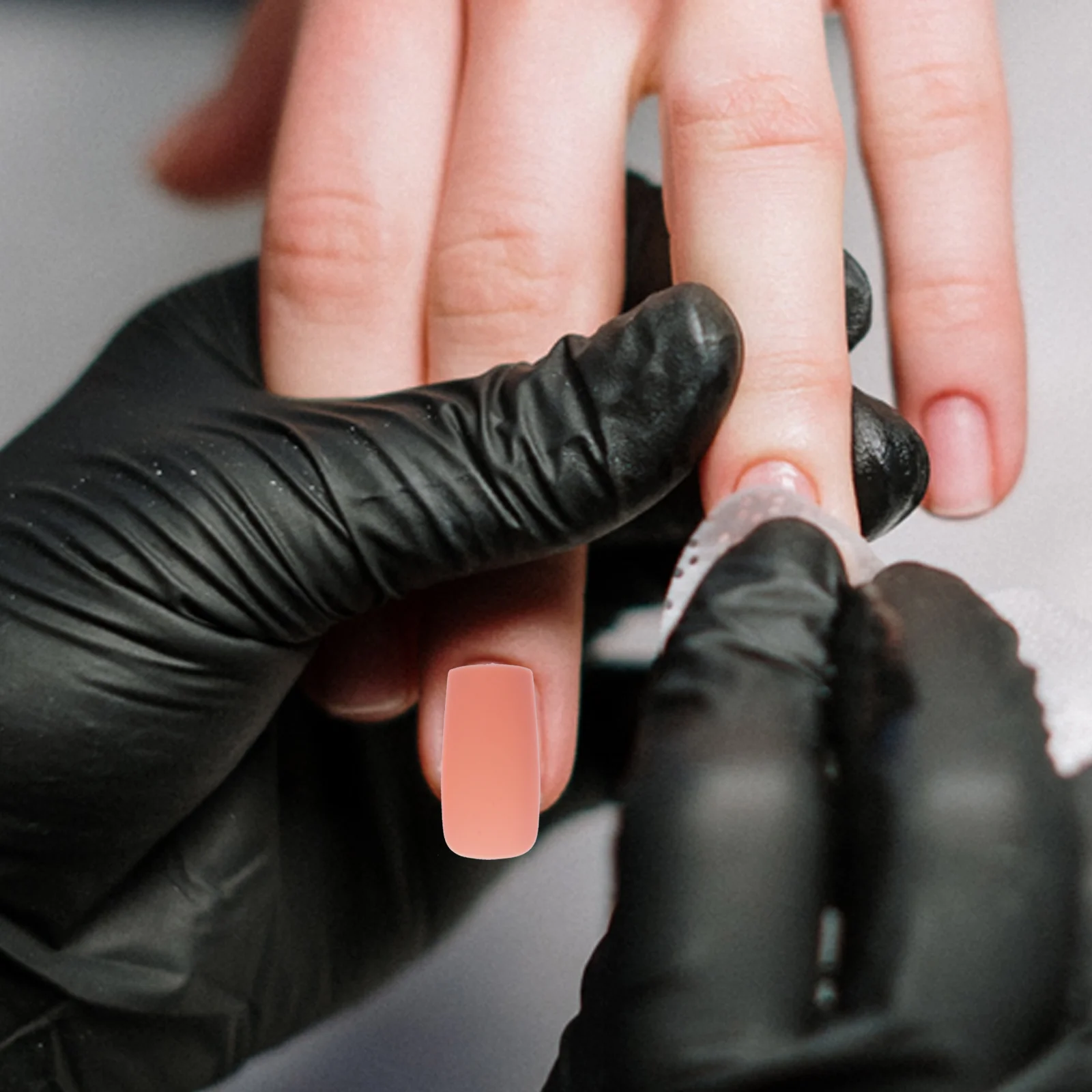 

Матовый глянцевый набор для ногтей, однотонные квадратные накладные ногти средней формы, легко снимается, накладные кончики ногтей, принадлежности для маникюра