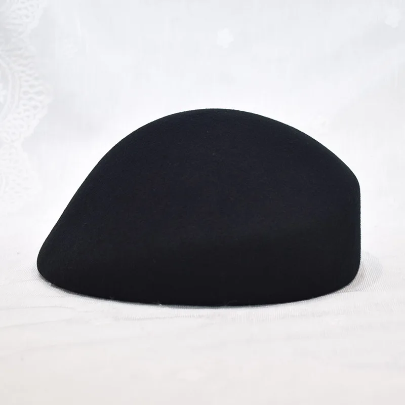 Francuski styl Beret kapelusz mężczyźni kobiety wełna czuł Fascinators kapelusz baza cieplej zima czapka beanie czarny wielbłąd kościół Party