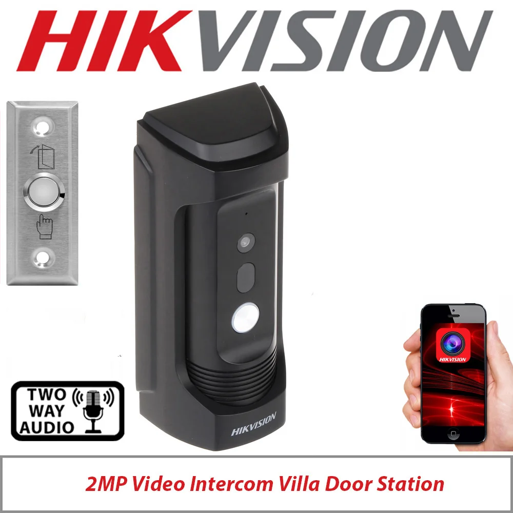 Hikvision-Sonnette de détection de mouvement, langue standardisée, kit interphone vidéo IP, DS-KB8113-IME1 anti-vandalisme, kit de porte