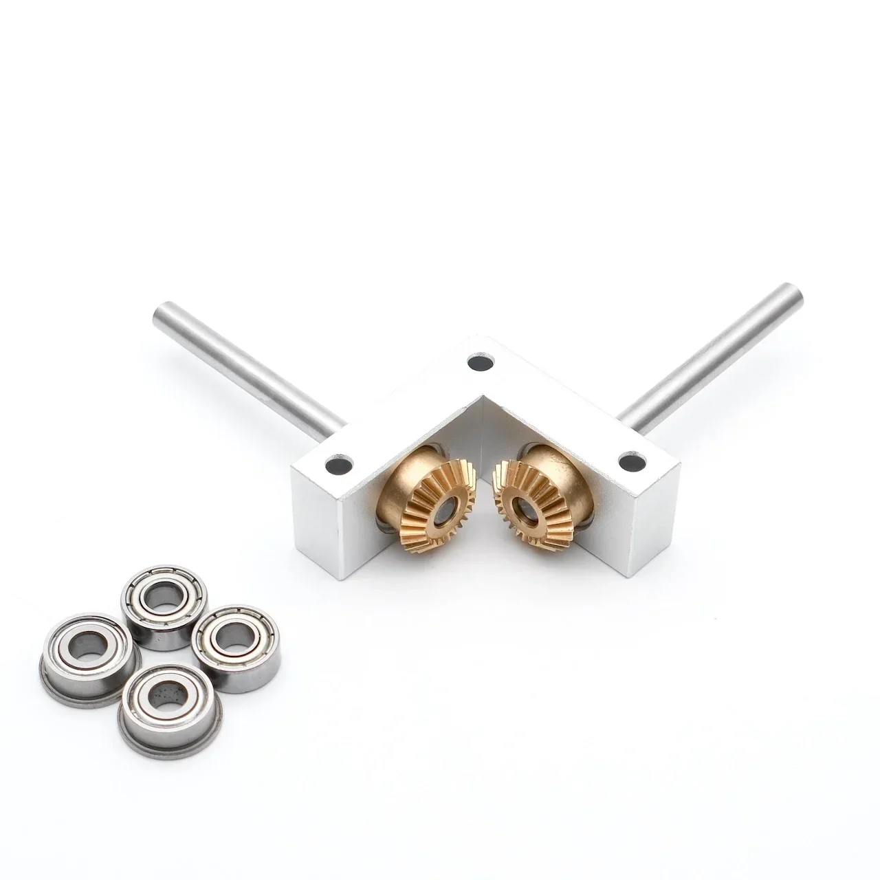 1:1 4/5mm Mini Right Angle Corner Gear Small 90-Degree Gearbox Bevel Gear Reverser Model Transmission Box
