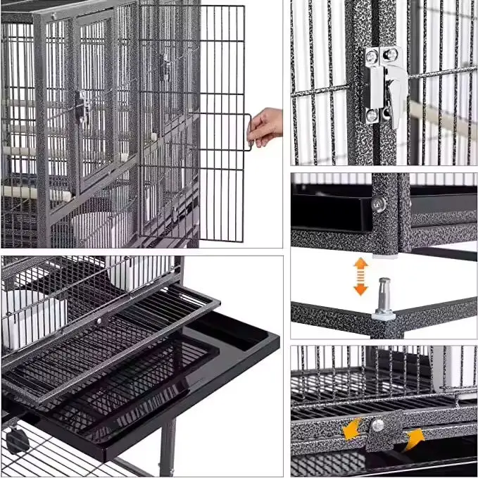 Multi Layer Large Pet House Birds Stackable Bird Cage Canary Breeding Cages Movable Splice Pigeon Parrot Bird Breeding Cage Sale