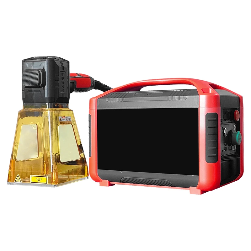 50W maximum handheld printing marks are easy to operate for marking gold, silver, copper, iron, zinc, stainless steel, wood