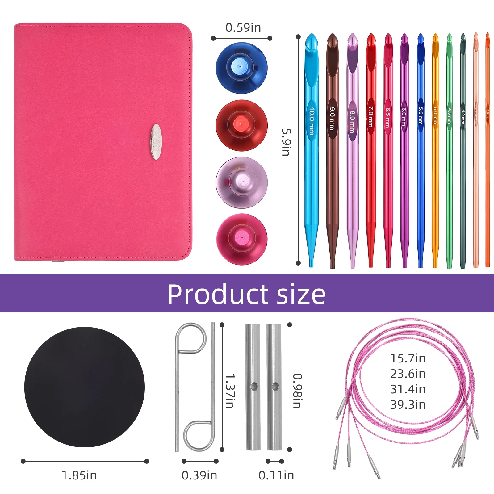 Рисунок 3 - Тунисский набор крючков для вязания