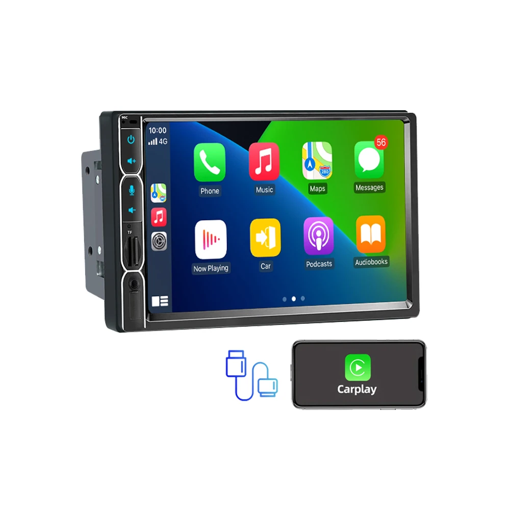 PEERCE 2din Car Radio Apple Carplay Radio Android Auto Car Radio Bluetooth FM Car Radio For Universal 7'' Radio Player