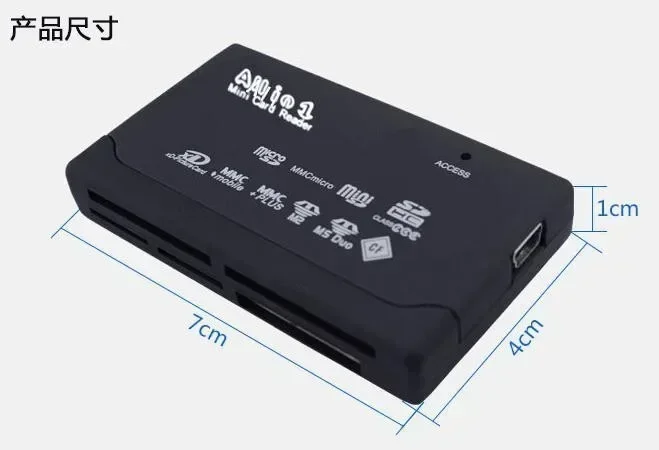 USB 2.0 Card Adapter Memory Card Reader TF CF XD MS MMC Memory Card Reader Supports Casement 98 98SE ME