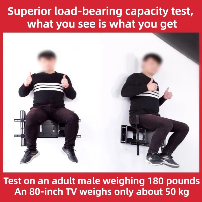 

50-80inch TV Wall Mount Bracket Universal TV Mount Monitor Holder Adjustable Swivel Tilt Low Profile Flat TV Wall Mount Monitor