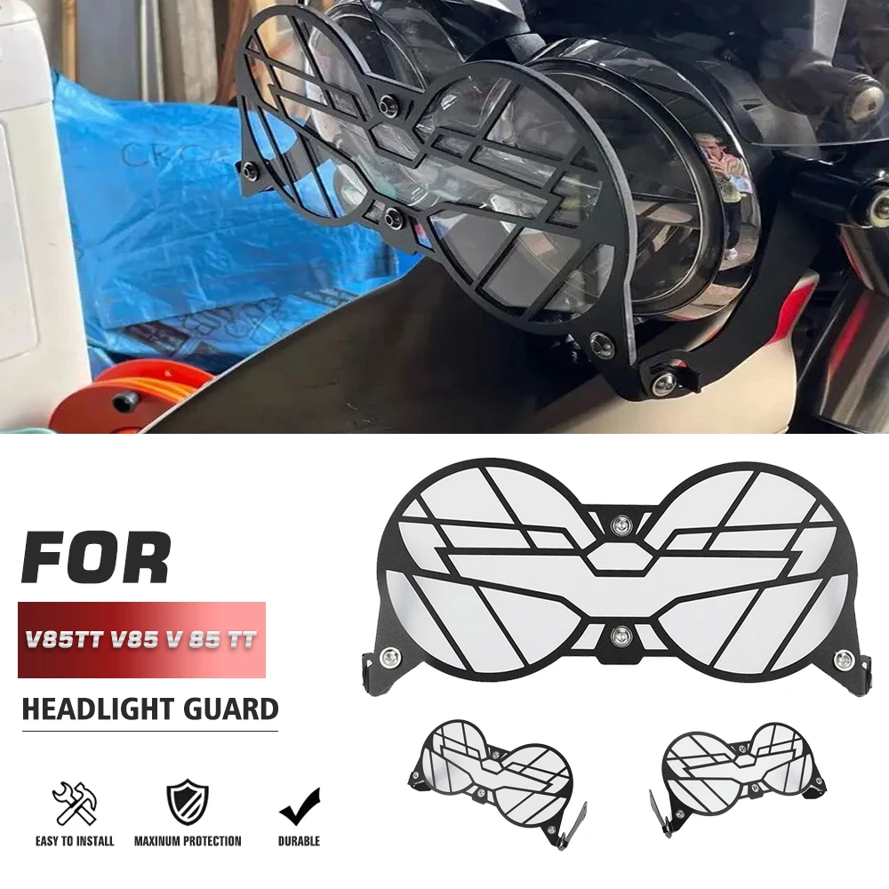 

Motorcycle Headlight Radiator Guard Grille Cover Protector For Moto Guzzi V85TT 2019 2020 2021 2022 2023 2024 V85 TT Accessories