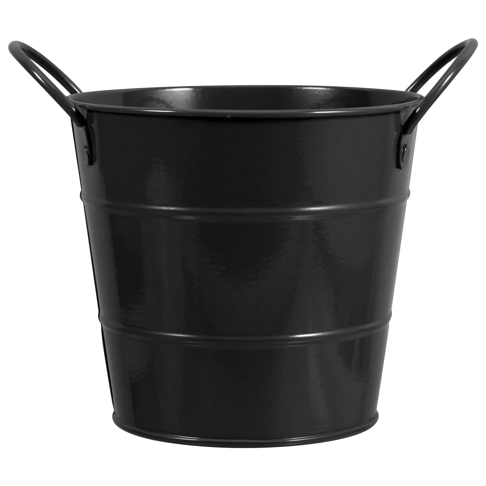 Desktop Trash Can Iron Narrow Dust Bin For Office Home School Mini Garbage Bucket Storage Holder Pencil Rubbish Bin Black Metal