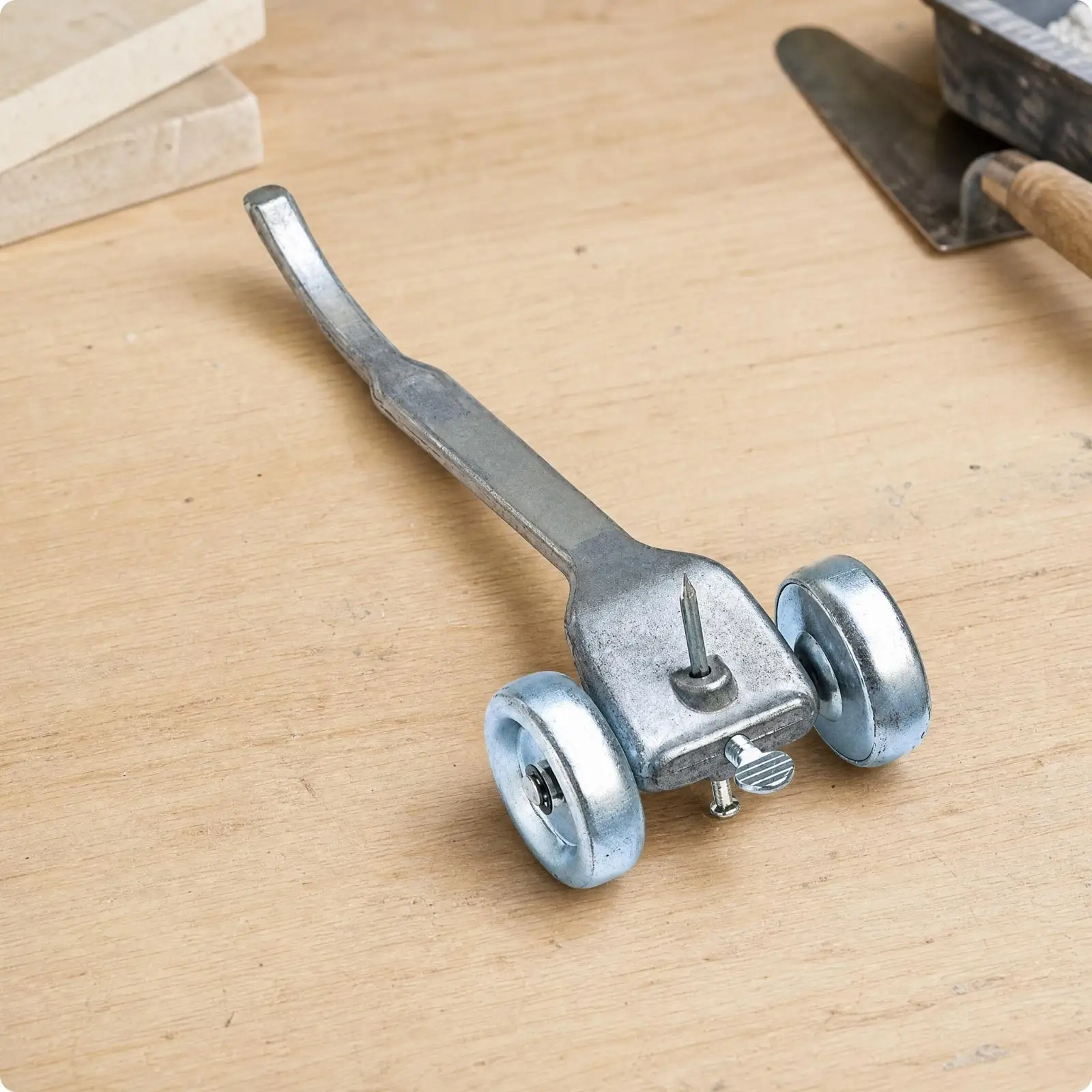 Aluminum Masonry Joint-Cleaning Tool Adjustable Wheeled Masonry Joint Tool with Side Wheels Lightweight Smooth-Gliding