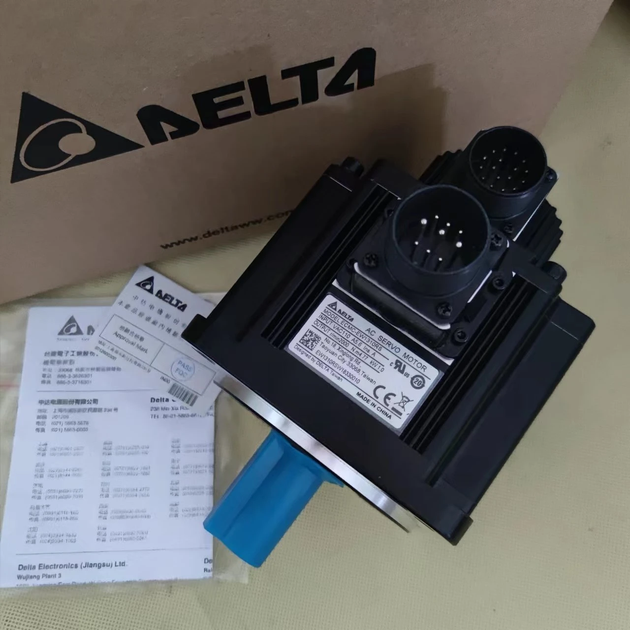

Brand new original packaging A2 Delta 1000W servo motor ECMC-EW1310RS physical shooting, spot