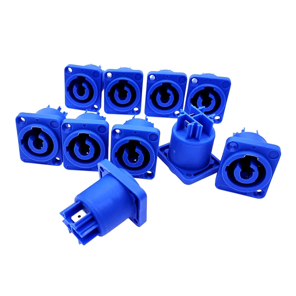 10PCS Powercon Connector 3 Pins 20A 250V Power Speaker Panel Socket Female For LED Screen Stage Lighting