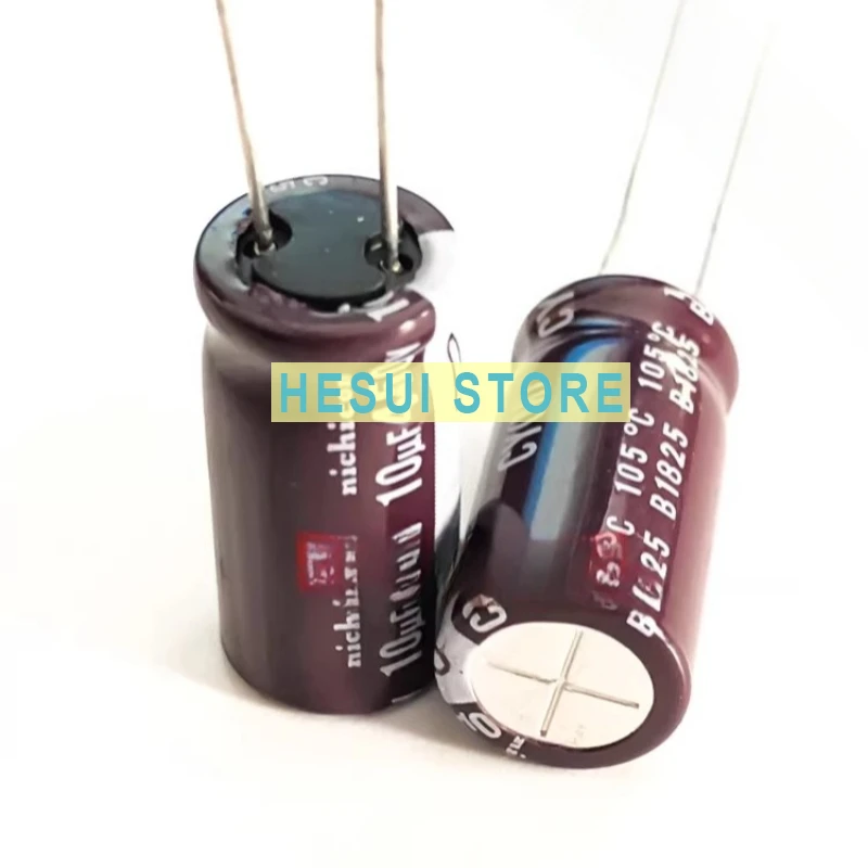 Nichicon electrolytic capacitor 450V10UF 10X20 high frequency long life CY NICHICON 105 degrees