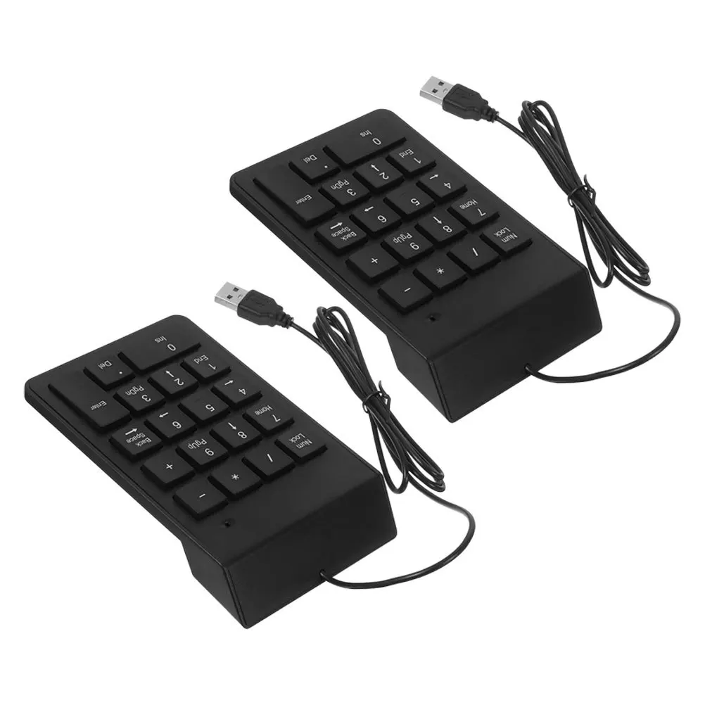 

2 шт. USB цифровая клавиатура банк финансовый проводной номерной блок компактный 18 клавиш ноутбук ПК компьютерная клавиатура для ноутбука