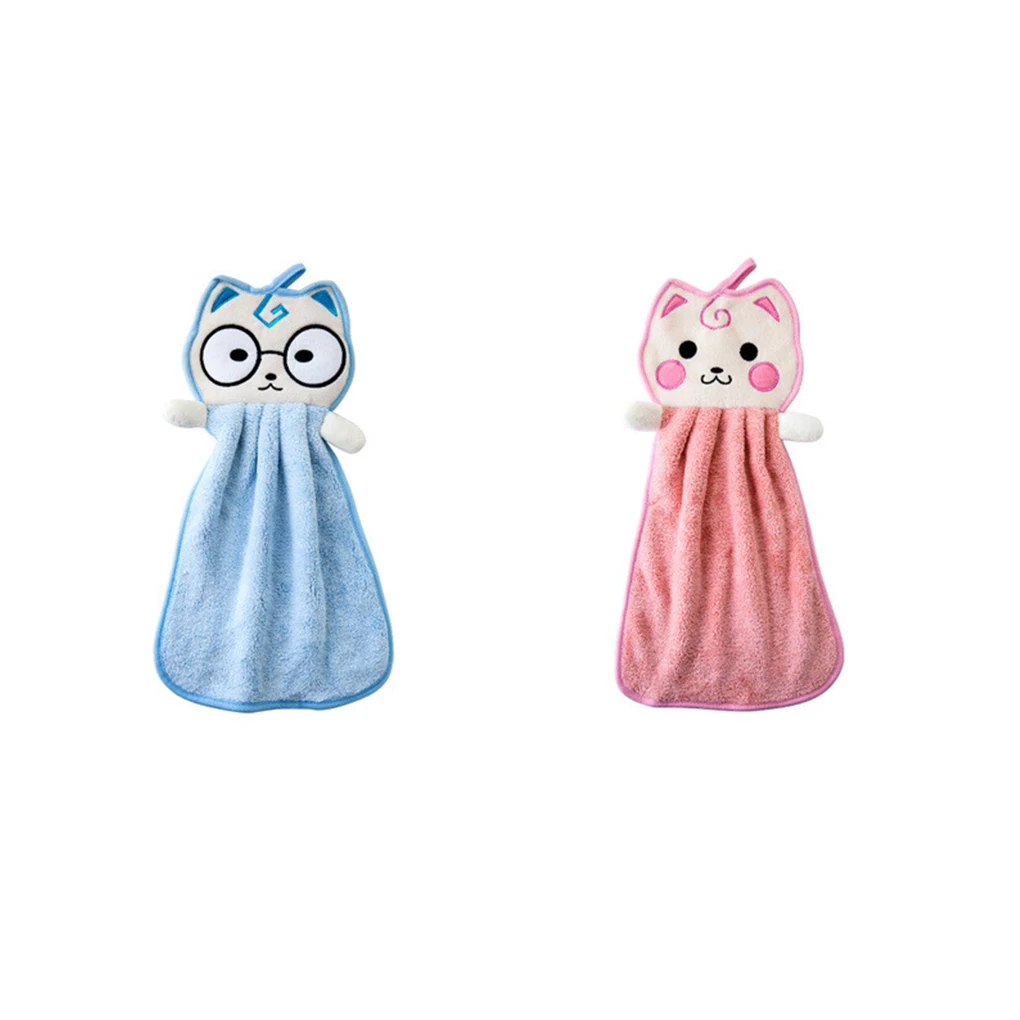 Hand Towels for Baby Bath Hand Dry Towel Kids Children Microfiber Towel for Kitchen Quick-drying Hanging Hand Towels Cartoon