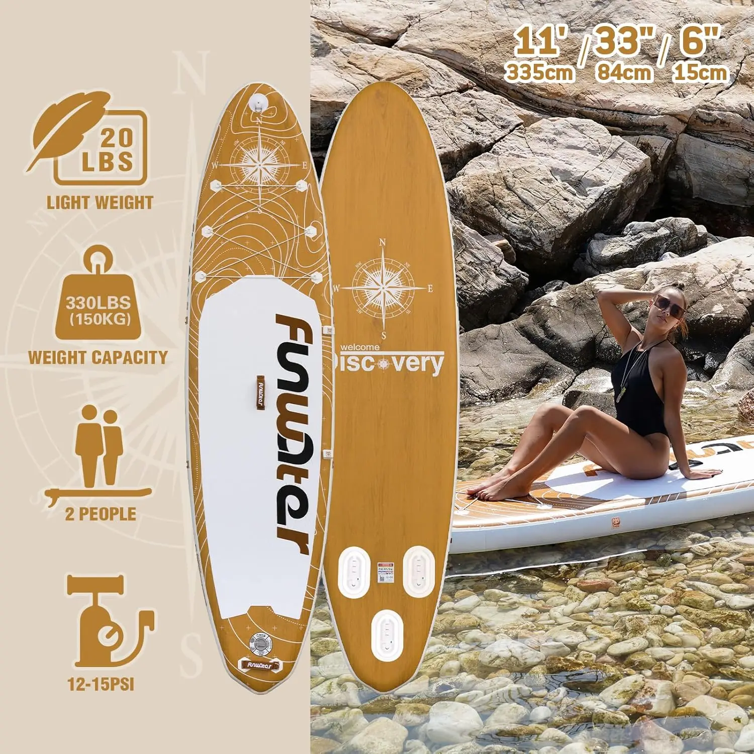 Ultra-Light Stand Up Paddle Board for All Skill Levels with Premium  Accessories,Non-Slip Com