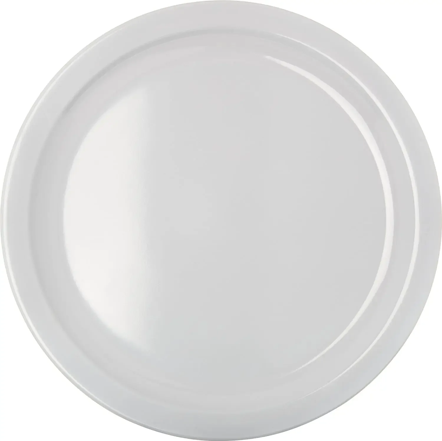 Kingline Reusable Plastic Dinner Plate, Melamine, White Food Service Products, Home and Restaurant, 10 Inches