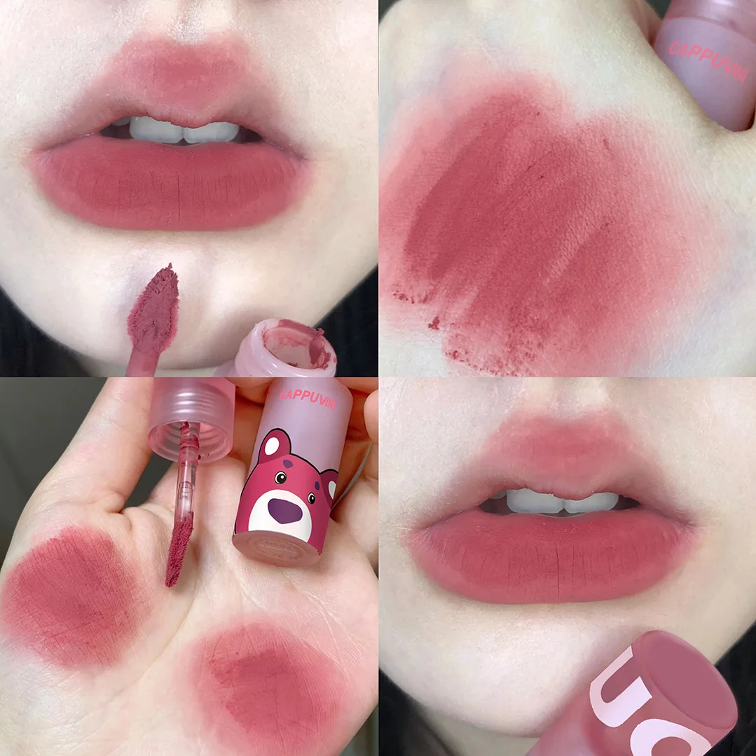 1Pc Cappuvini 5 Colors Lip Glaze Lipstick Non-stick Cup Lasting Moisturizing Lipstick Colorful Women Lip Makeup Tool Cosmetic