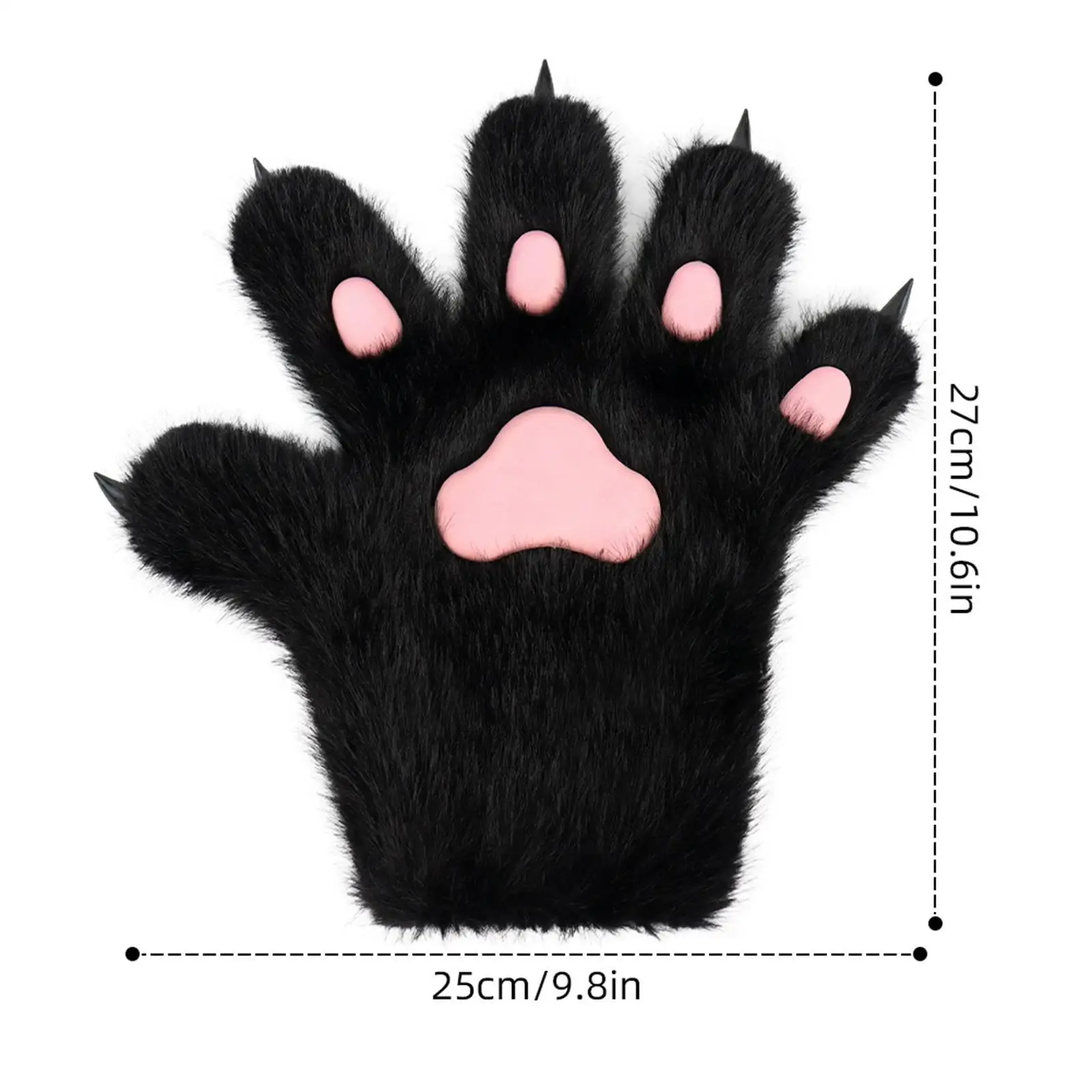 할로윈 파티 가면 축제 역할극을 위한 장갑 소품 고양이 발톱 장갑