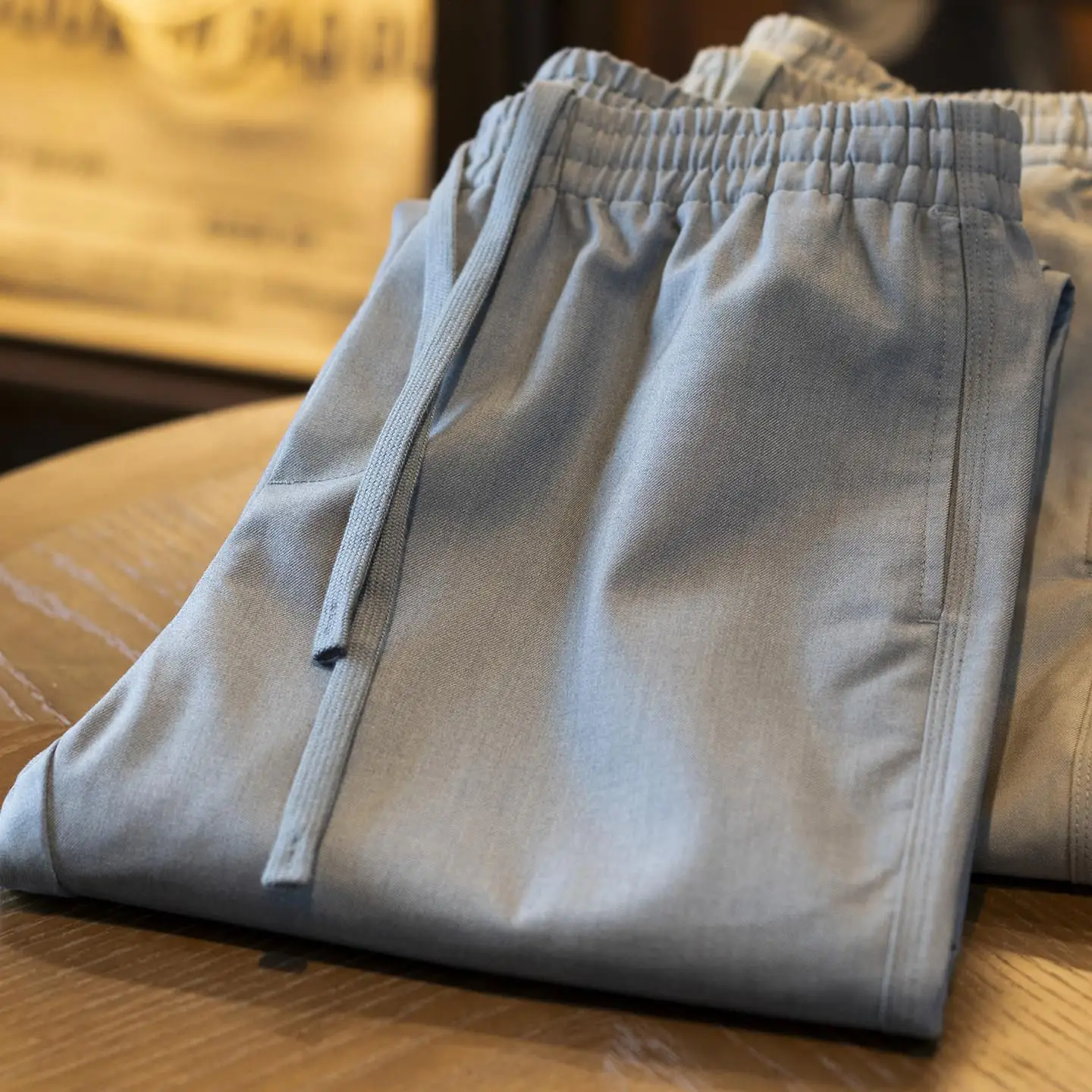 

Casual ey Dstring Waist Loose Straight Leg Trousers Men's Faion Simple Sle Spring Autumn New Arrival Long Pants