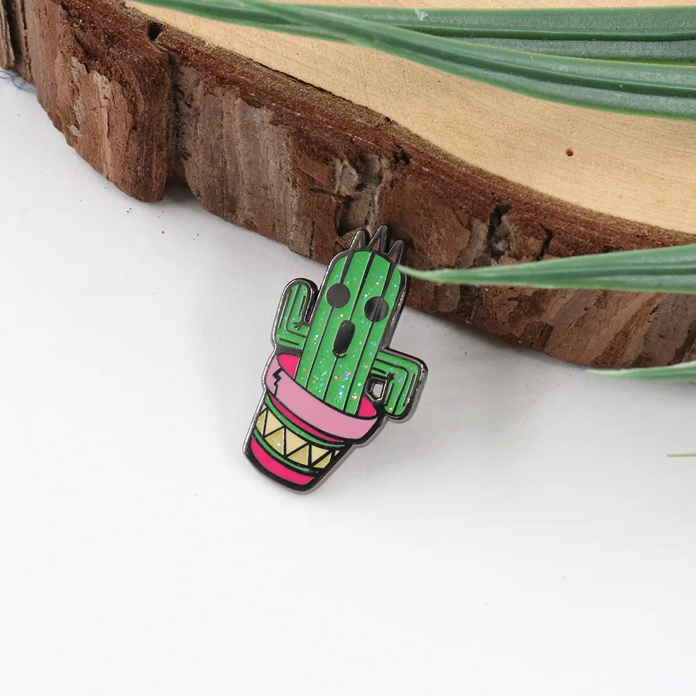 1pc Final Fantasy Game Merchandise: Adorable Cactus Brooch, Unique Creative Cartoon Badge Accessories - view 5
