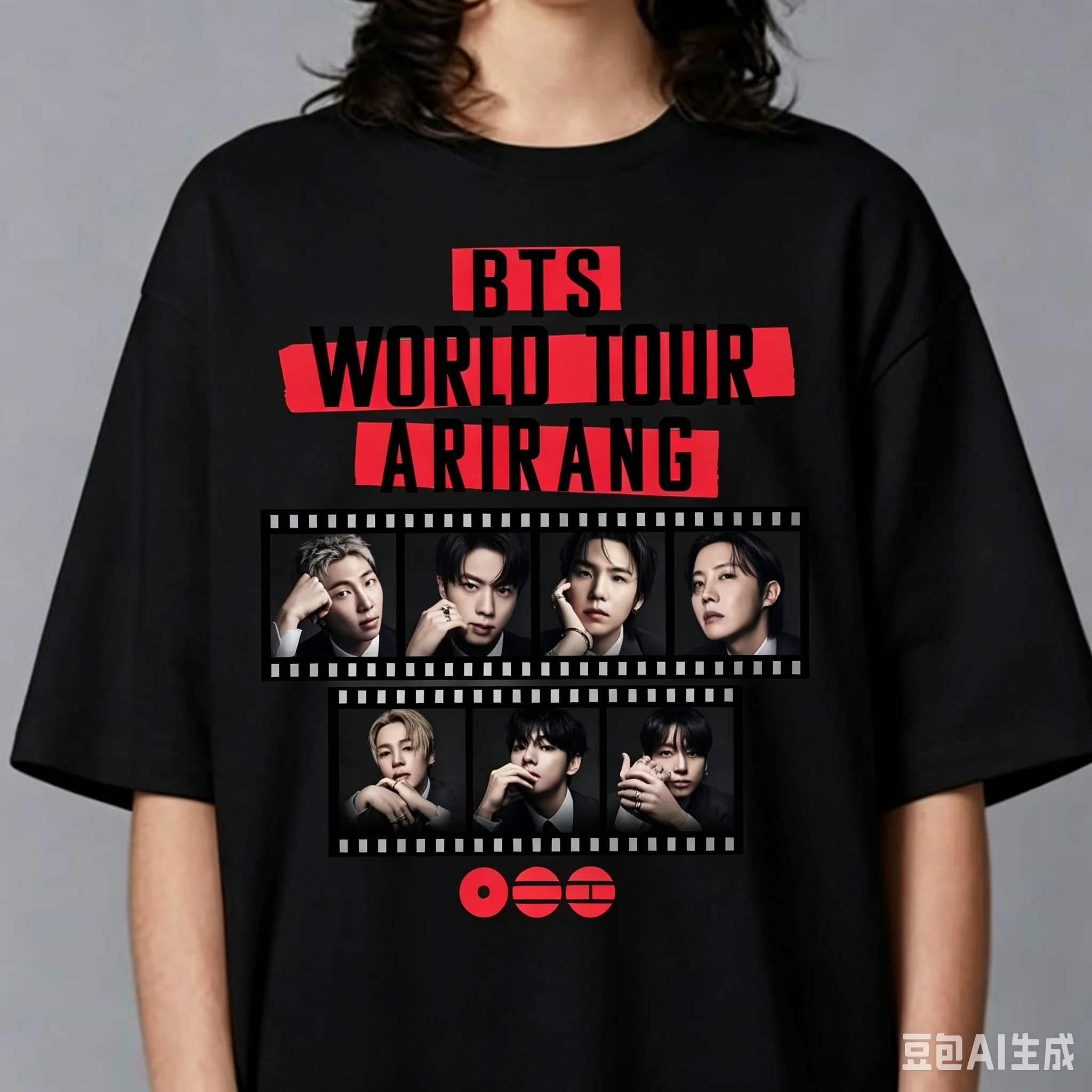 2026 Arirang Album Tour Film Strip Grafik T-Shirt für Männer und Frauen, Sommer Baumwollkleidung, Modisches Kurzarm-Oberteil, Streetwear – Detail 9