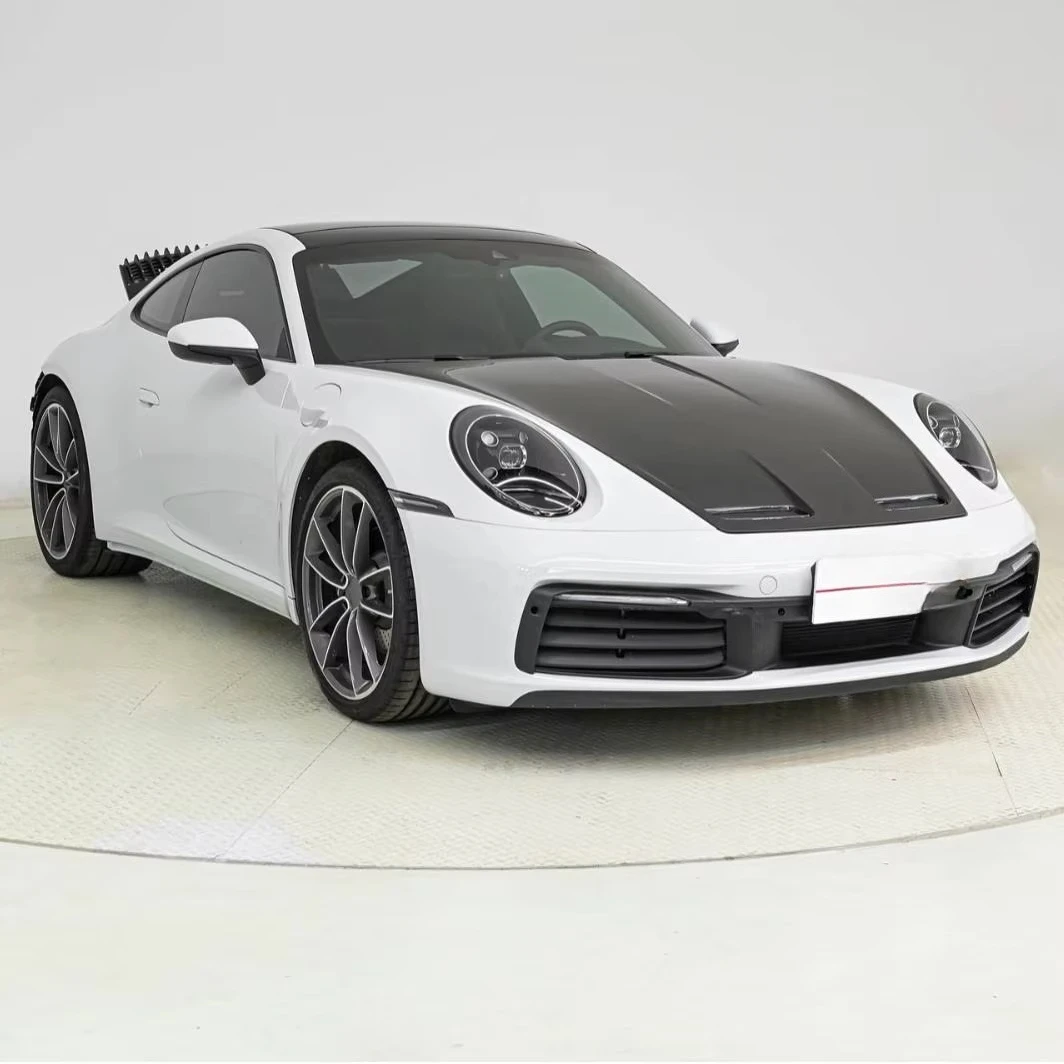 2020- for 911 992 GT3-Style Carbon Fiber Engine Hood Cover New Machine Replacement Black 1 Year Warranty