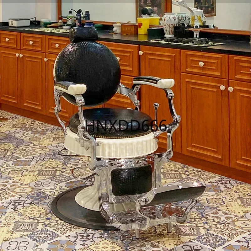 كرسي بعجلات صالون تجميل فاخر كراسي عتيقة تصفيف شعر احترافي مريح تصفيف الشعر مستلق الغرض باديكير