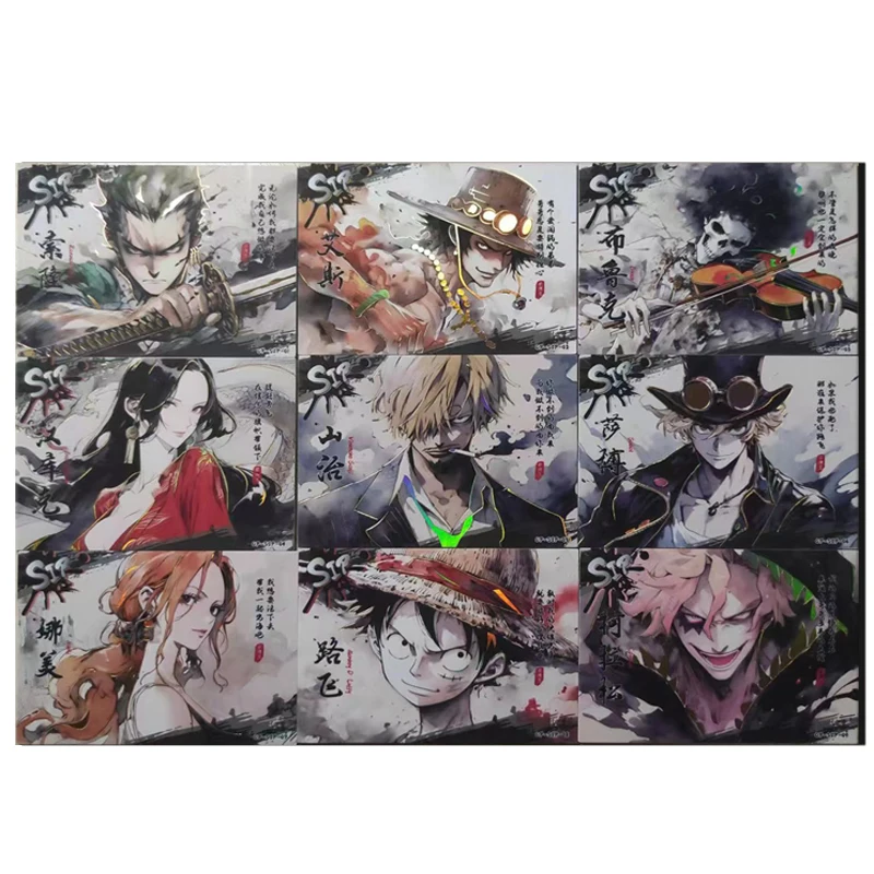 ONE PIECE SLP OP Trifold card Monkey D. Luffy Nami Nico Robin Boa Hancock FRANKY Shanks Toy collection boy new Birthday gifts