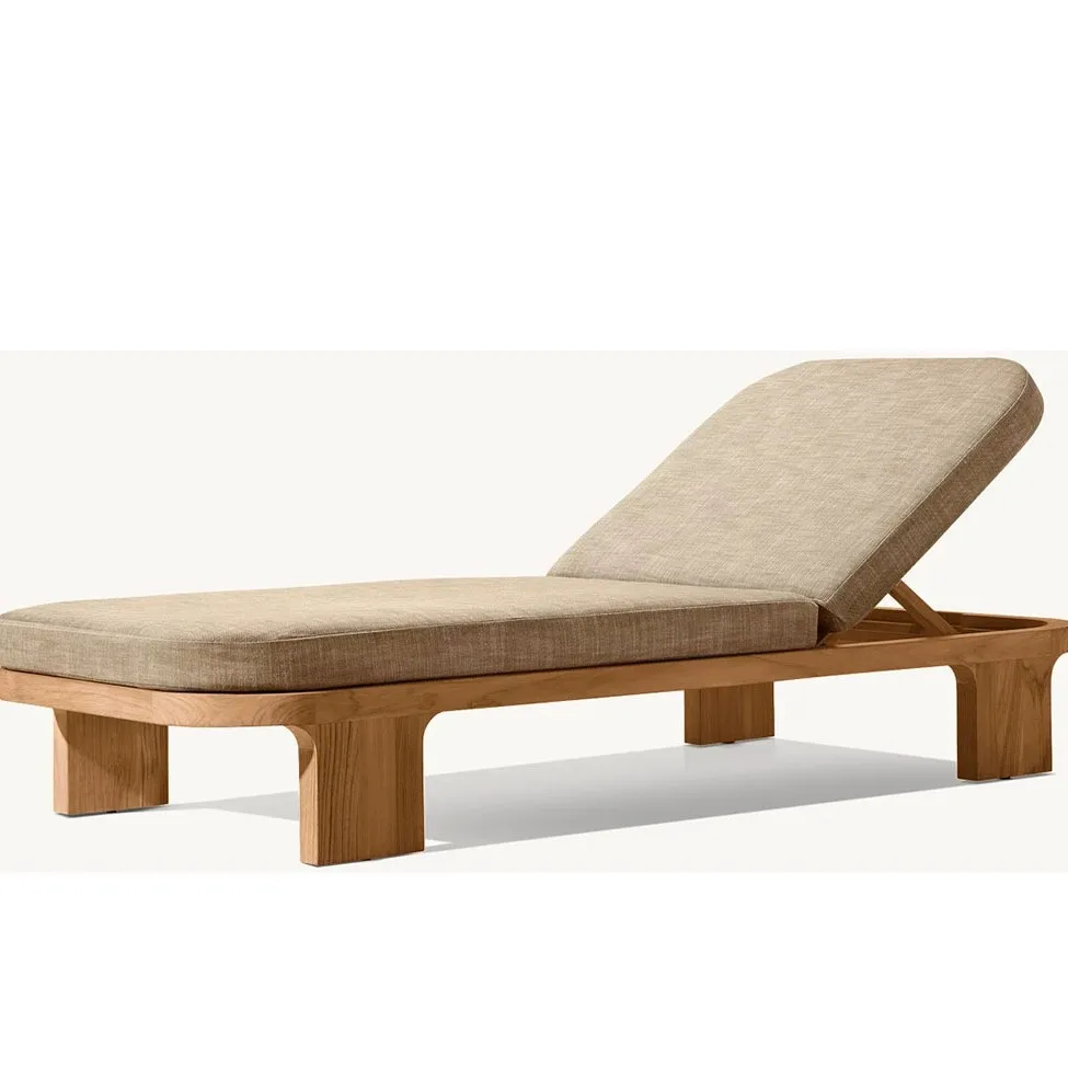 

Двор Сад Открытый Лежачий Пляжный Стул Тик Открытый Вилла Отель Стул Лежак Кровать Твердая Деревина Бассейн Стул Для Отдыха