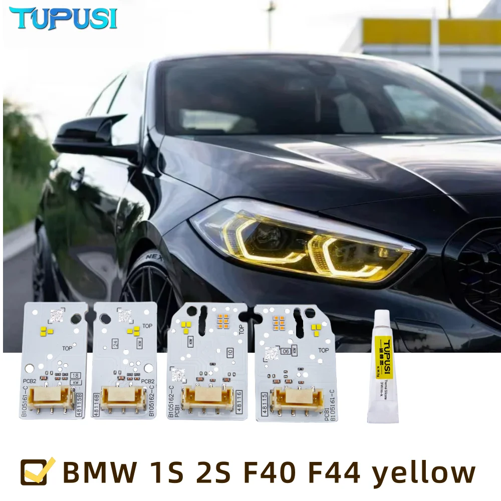 Yellow Angel Eyes for BMW 1 2 Series F40 F44 2019-2023 DRL Chip Light Color Modification Car Headlights Ballast Chip