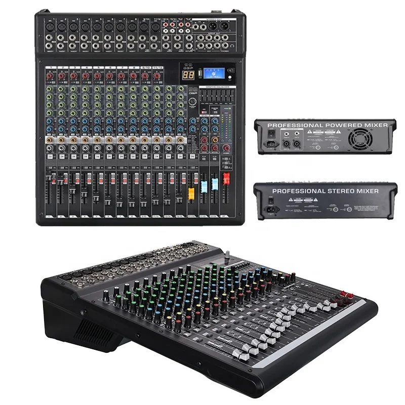 

Professional dj controller 24 channels audio console mixer digital mixing console audio mixer phantom power 48V USB jack