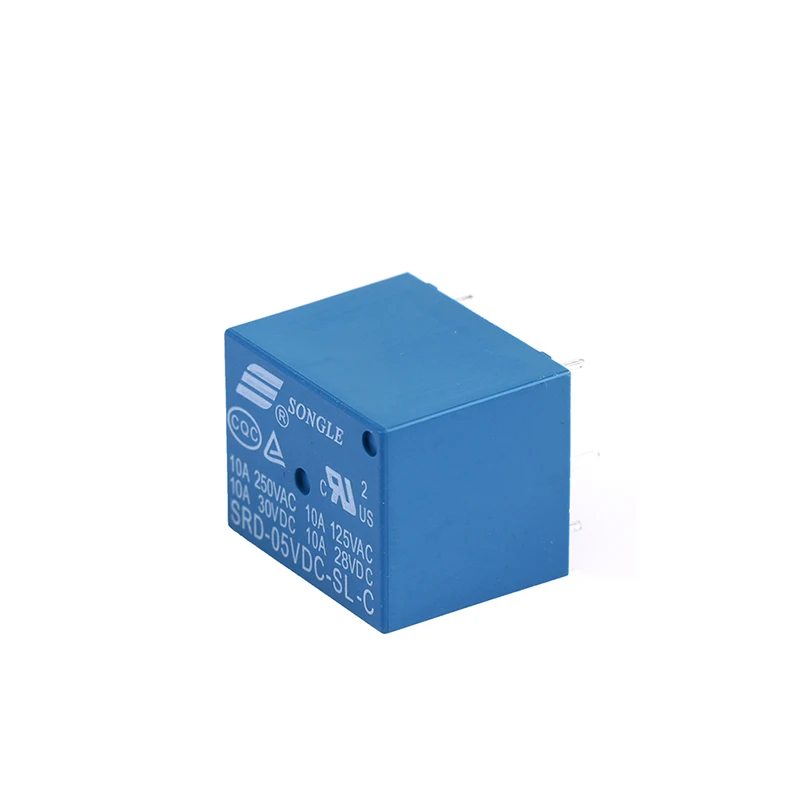 10pcs Blue Relays DC 5V 12V 24V SRD - 250VAC 10A 5PIN Power Relays