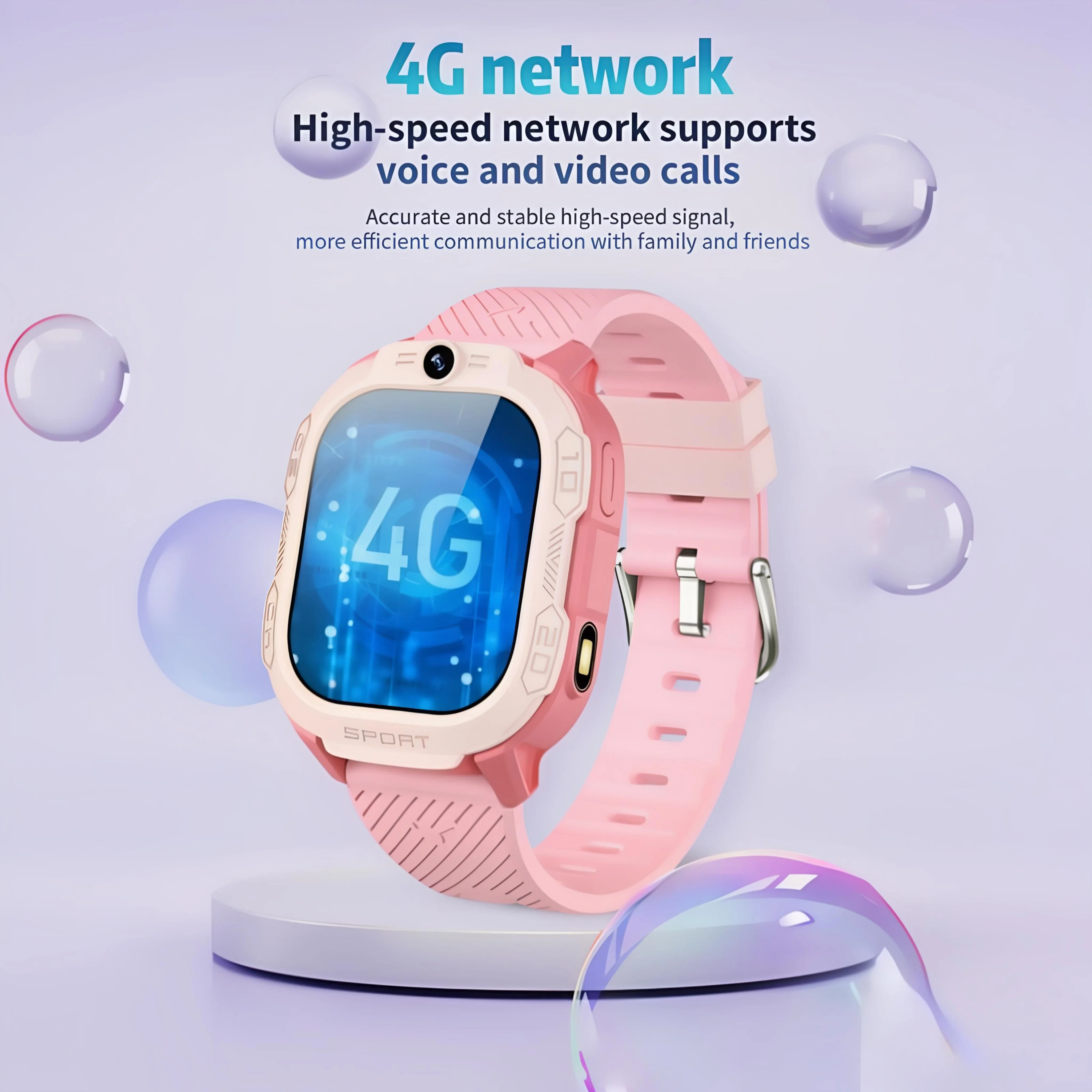 T70 Kids Smartwatch for Birthday Gift with SIM Card GPS Tracking Video Call Function Waterproof Parental Remote Monitoring